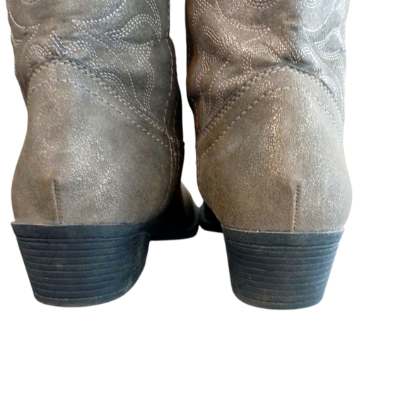 Rampage Metallic Gray Walden Women's Cowboy Boots Size 7.5 M Western Boots - Picture 7 of 13